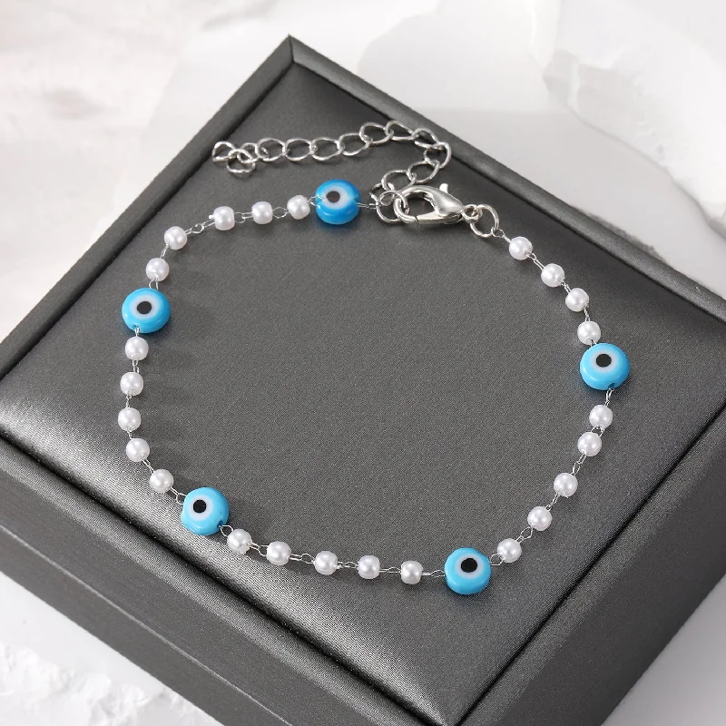 3# Pearl Blue Eye Bracelet