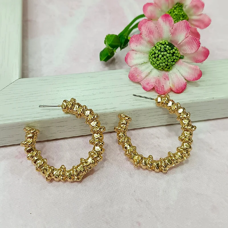 women’s three-stone earrings-Infinity Jewels Gold Plated Hypoallergenic Nickel Free Hoop Earrings