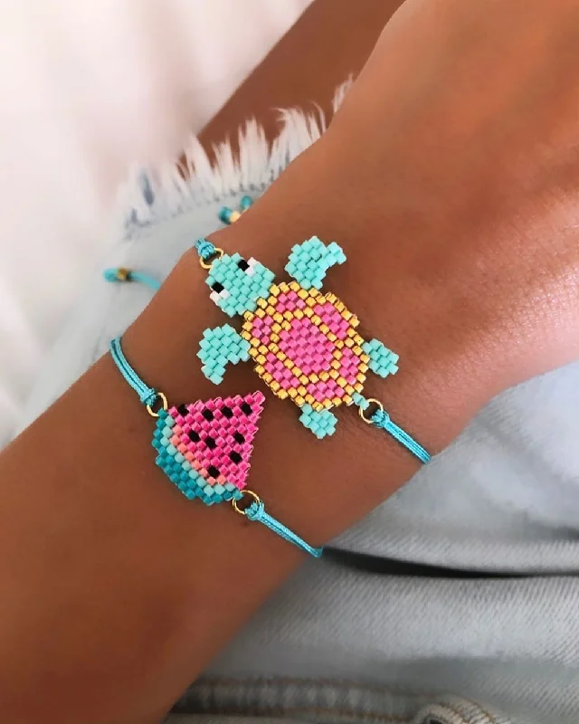 women’s mixed-metal bangles-New Turtle Turtle Hand-woven Animal Pattern Jewelry Women's Bracelet Friendship Rope