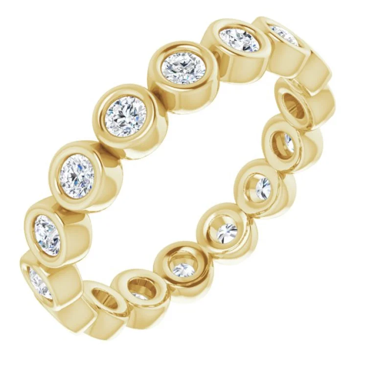 women’s cushion-cut rings-women’s cushion-cut rings-14K Yellow 1/2 CTW Natural Diamond Eternity Band Size 7