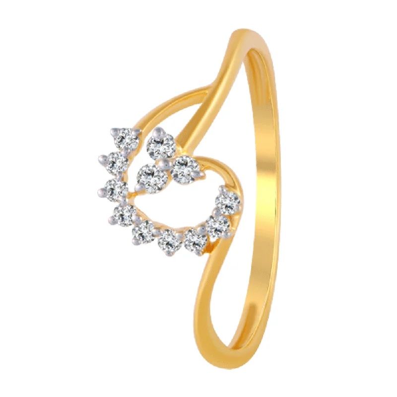 women’s ruby rings-18KT (750) Yellow Gold And Diamond Ring For Women