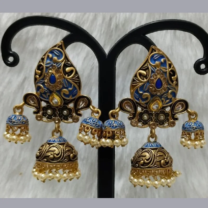 women’s chunky earrings-Infinity Jewels Gold Plated Jhumki Earrings