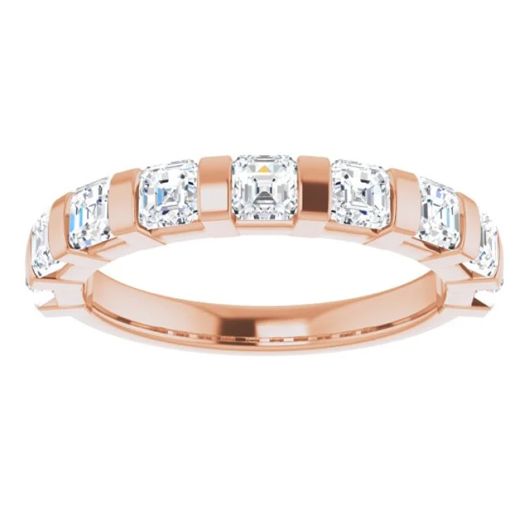 women’s custom design rings-women’s custom design rings-14K Rose 1 3/8 CTW Natural Diamond Anniversary Band