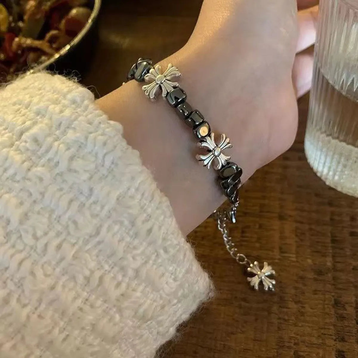 S0519a Cross Silver Bracelet