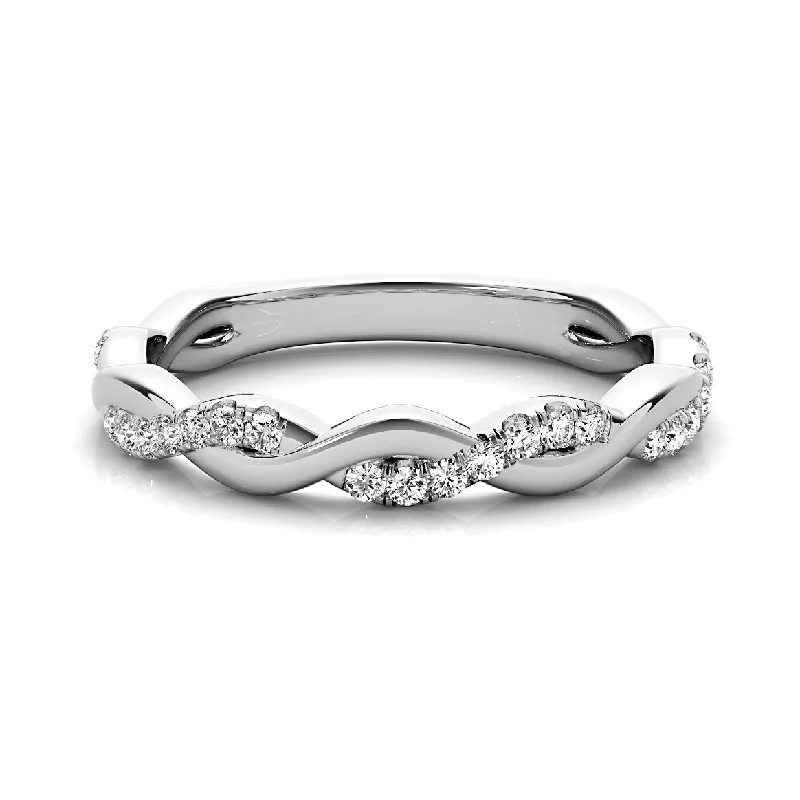 women’s solitaire diamond rings-Petite Infinity Round Diamond Ring