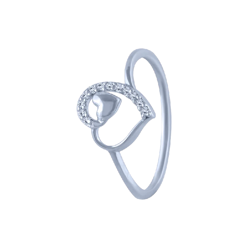 women’s celestial rings-18k (750) White Gold And Diamond Ring For Women