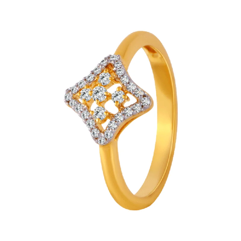 women’s knot rings-18KT (750) Yellow Gold And Diamond Ring For Women