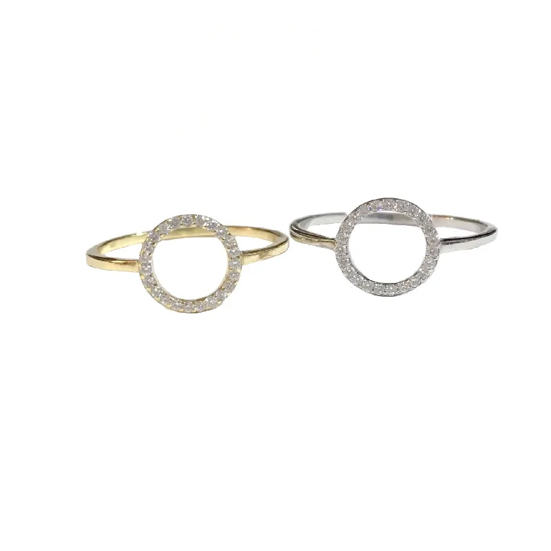 women’s vintage rings-women’s vintage rings-Geovana Circle Ring