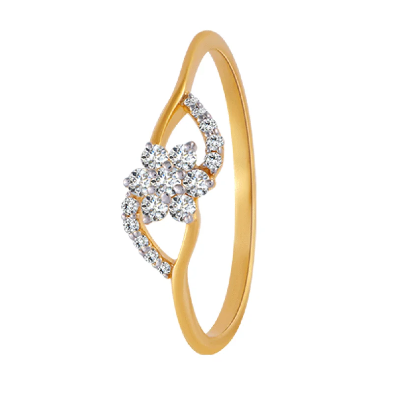 women’s sapphire rings-18KT (750) Yellow Gold And Diamond Ring For Women