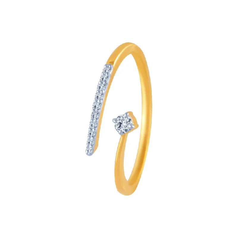 women’s luxury rings-18k (750) Yellow Gold And Diamond Ring For Women