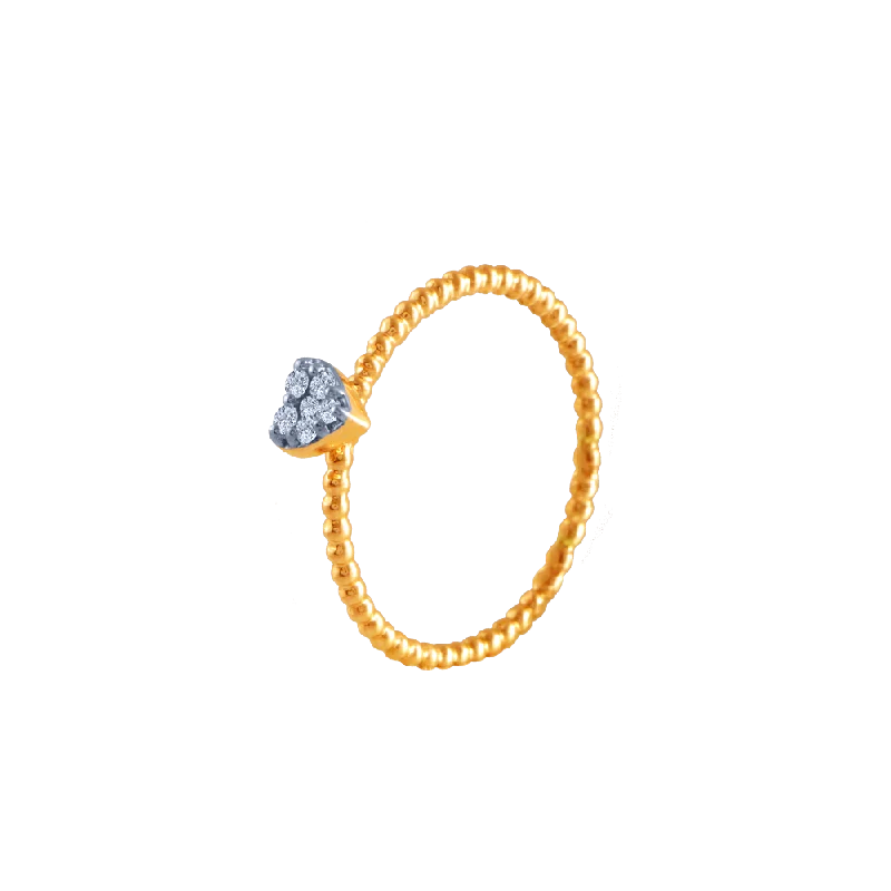 women’s luxury gemstone rings-18k (750) Yellow Gold And Diamond Ring For Women