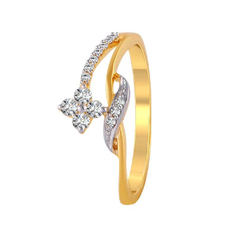 women’s sophisticated rings-18KT (750) Yellow Gold And Diamond Ring For Women