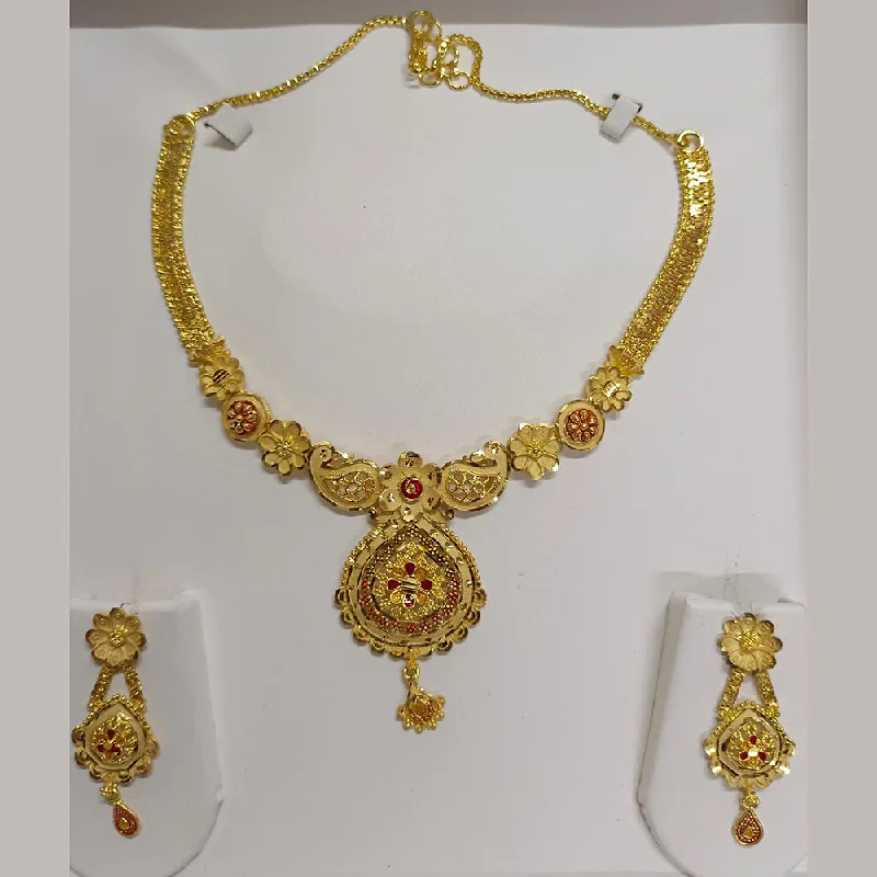 women’s bridal set necklaces-women’s bridal set necklaces-Pari Art Jewellery Forming Necklace Set